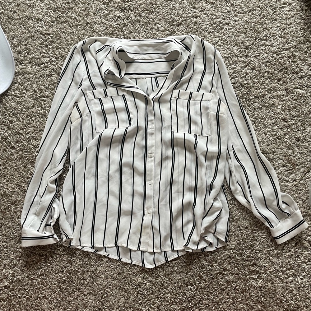Candies XL striped blouse